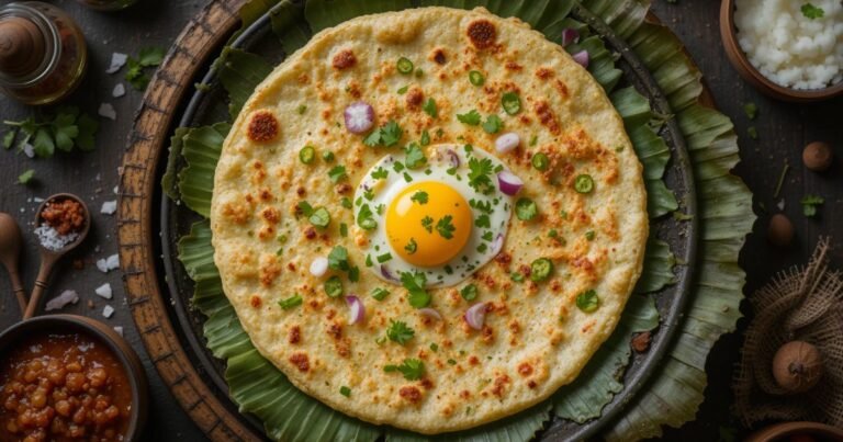 Egg Dosa Recipe – Crispy, Spicy & Protein-Packed South Indian Breakfast