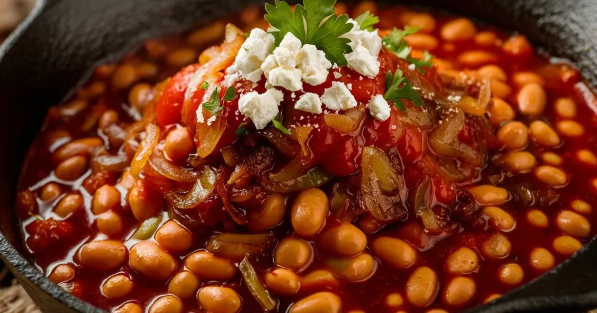 Try this traditional Gigantes Plaki recipe for Greek baked giant beans in tomato sauce. A hearty, plant-based Mediterranean meal full of flavor and comfort.