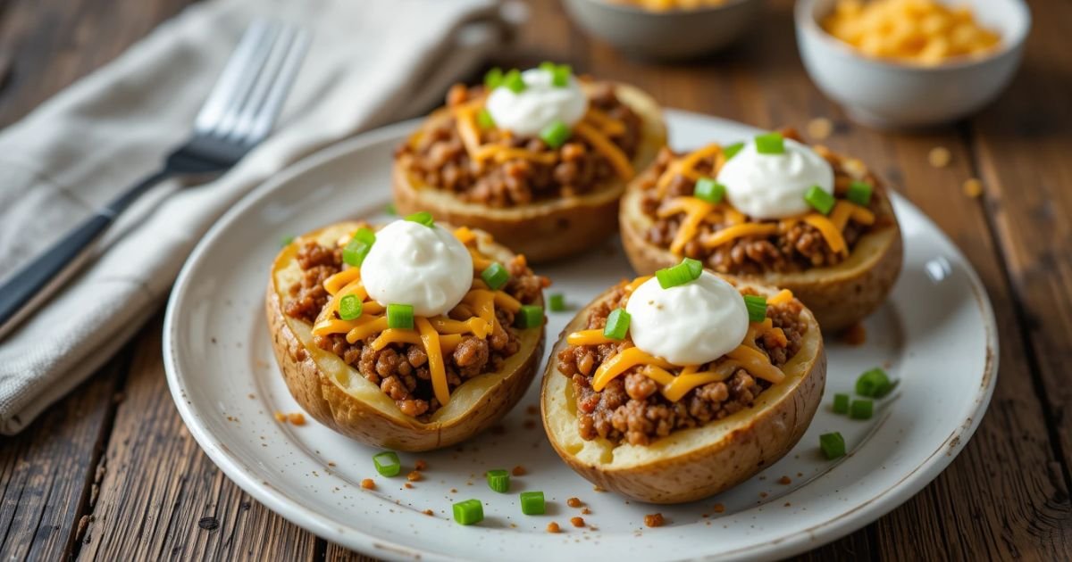 Beef Stuffed Potatoes Recipe